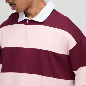 Camiseta Polo de Rugby Personalizada de Manga Larga para Hombre, Transpirable, de Algodón, Estilo Vintage, Estilo Old Money, con Bloques de Color, Estilo Casual - Product Image 2