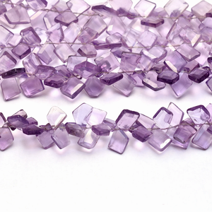 AAA Amethyst 6x8mm-7x10mm Faceted Nugget Bead Natural Brazilian Amethyst Gemstone <b>Step</b> Cut Fancy Tumbled Bead For Jewelry Making - Product Image 2