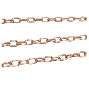 Cadena de Cobre con Eslabones Ovalados Chakralume de 4x6 mm, 1 Metro, Chapada en Oro, Plata y Oro Rosa, Sin Níquel, Antideslustre, para Fabricación de Joyería, Venta al por Mayor, DIY - Product Image 4