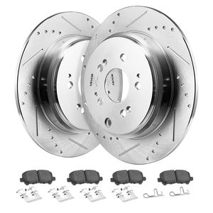 Kit Freni Anteriori e Posteriori Forati e Scanalati Compatibili con Acura MDX 2007-2013, Acura ZDX 2010-2013, Honda Pilot 2009-2014 - Product Image 1