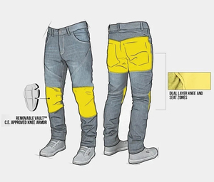 Pantalones de Motocicleta para Hombre, Vaqueros de Mezclilla, Pantalones de Protección Blindados, Vaqueros de Motociclista con Forro de Aramida, Pantalones de Moto - Product Image 6
