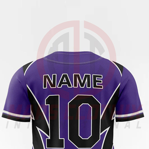 Personalized Round Neck Shorts Sleeve Baseball Shirts With Printed <b>Name</b> 100% Polyester Baseball Jerseys for Unisex - Product Image 5