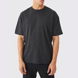 Nouveau T-shirt grande taille à manches courtes en jersey respirant polyester/coton, style streetwear tendance, coupe ample et oversize - Product Image 1