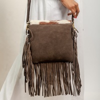 Neueste Designer Echtleder Pelz Ledertasche Stylische Damen Umhängetasche mit Reißverschlusstasche Winter Tragbar