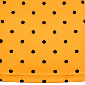 T-shirt à manches courtes pour femme, col montant, à pois orange doré, coupe ajustée, extensible, imprimé, décontracté, vêtement d'été tendance - Product Image 6