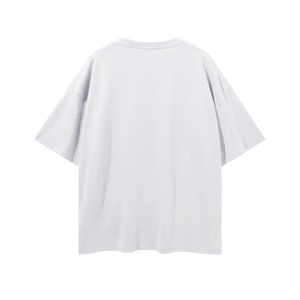 Camiseta personalizada con logo impreso en relieve, talla grande, 100% algodón, para hombre, estilo urbano unisex, holgada, con hombros caídos. - Product Image 2