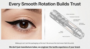 Crayon à sourcils 2-en-1 de bonne qualité, très vendu, imperméable, longue durée, avec brosse, en ABS, capacité 0,5g, 130mm*8mm - Product Image 2