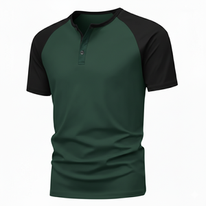 T-shirt personnalisé pour homme 100% polyester, col en V uni, 200 GSM, coupe classique, manches courtes, vêtements de sport décontractés, respirant, vêtements de sport actifs - Product Image 2