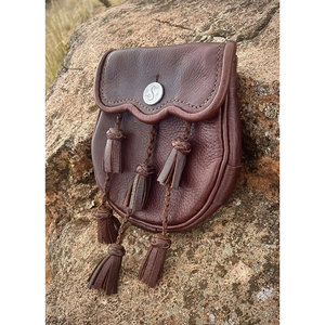 Bolso Escocés de Cuero Genuino de Alta Calidad, Estilo Victoriano, Hecho a Mano, con 6 Borlas Trenzadas para Hombres - Product Image 6