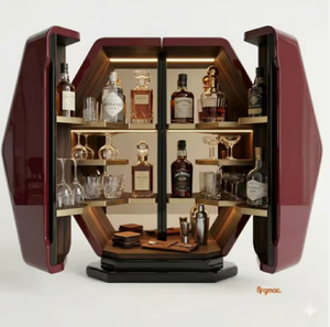 Premium Hexa Luxury <b>Bar</b> Cabinet Modern Wine Storage Cabinet Premium Home <b>Bar</b> Furniture for Hotel Club Use - Product Image 1