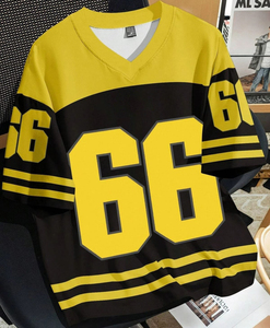 Camiseta de algodón grueso de gran tamaño para hombre, estilo urbano, en blanco o estampada, venta directa de fábrica - Product Image 1