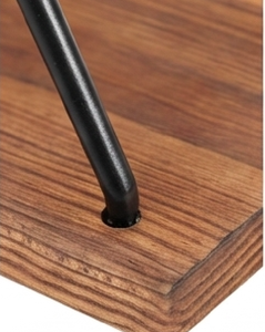 Porta Servilletas en Hierro con Recubrimiento en Polvo Negro y Madera, Ideal para Uso en Hoteles y Restaurantes, Accesorio de Mesa - Product Image 2