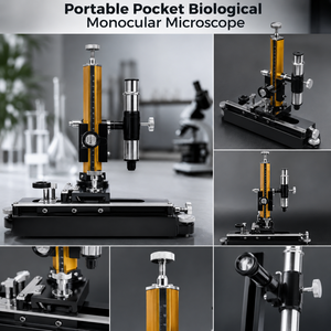 Microscope biologique monoculaire à fort impact, 400X, avec éclairage fluorescent, pour la recherche en laboratoire médical et scolaire - Product Image 5