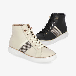 Zapatillas Checkpoint de cuero de vaca de 3,5 cm para mujer (LCWS33U339) Zapatos elegantes para caminar - Product Image 1