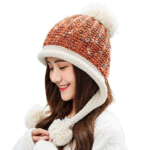 Gorro de punto con bordado de número 8, talla 8, multicolor, novedad, superventas, calidad de exportación, fibra acrílica, orejeras comunes - Product Image 3