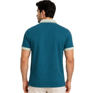 Camiseta Polo Personalizada para Hombre en Verde Salvia y Teal, Manga Corta, Informal, para Golf, OEM, Marca Privada, Transpirable, Uniforme, Venta al Por Mayor - Product Image 2