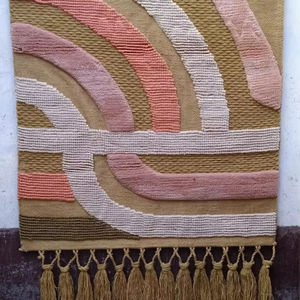 Alfombra Decorativa de Lana para Colgar en la Pared |   Tapiz de macramé tejido de arte abstracto, decoración bohemia para el hogar, decoración para sala de estar, colgante de pared -26 - Product Image 1