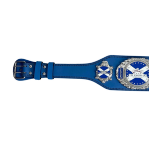 Diamond Championship Belt with Blue Leather and Silver Emblem Premium Quality Customizable Title Belt for Sports & Events - Product Image 4