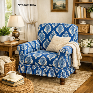 Jaipur Modern Hand Block Printed Cotton Fabric Yard Indian Floral Textile Eco Friendly Sustainable Durable Soft <b>Machine</b> Washable - Product Image 3