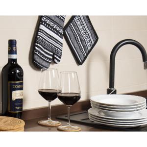 Guanto da Forno Excelsa Etnico in Cotone 32xH2x18 Cm Bianco e Nero - Product Image 3