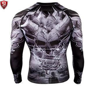 Maillot de compression unisexe à manches longues, imprimé, séchage rapide, en Spandex/Polyester, léger, pour le sport - Product Image 2