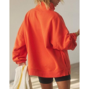 เสื้อฮู้ดคอเต่าผู้หญิงแบบสั่งทำ ผ้าฝ้ายฟลีซ พิมพ์ลาย ปักลาย สวมใส่สบาย ผลิตจำนวนมาก - Product Image 2