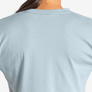 Débardeurs à col rond pour femmes PIHA SPORTS, manches courtes, rose uni, tricotés en spandex et polyester, respirants, extensibles, décontractés, numériques - Product Image 3