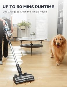 Aspirateur balai sans fil avec une puissance d'aspiration élevée, deux phares LED pour poils d'animaux et sols durs - Product Image 4