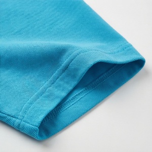 Men's <b>Turquoise</b> Short Sleeve 100% Polyester Pique for <b>Shirt</b> Casual Breathable Regular Fit Solid Knitted Design Customizable - Product Image 6