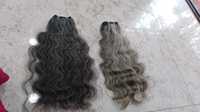 Cheveux Indiens Remy Bruts Non Traités Gris Foncé Clair, Double Trame Faite à la Machine, Haute Qualité, Prix Abordables, 100g, Toutes Couleurs Disponibles