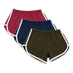 Shorts pour femmes en coton et lin, couleur unie, boutons, taille élastique, coupe droite, mode, avec poches, taille mi-haute - Product Image 2