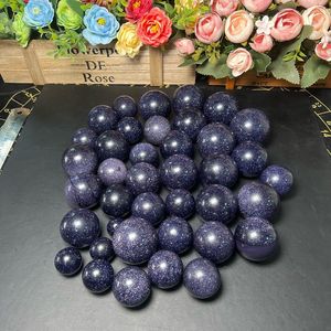 Pierre semi-précieuse artisanat poli étincelant bleu grès sphère en gros guérison cristal roche boule de pierre pour la décoration - Product Image 3