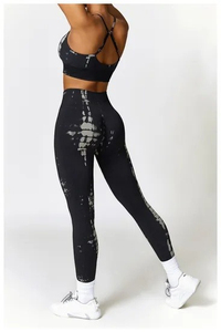 New Solid Color Yoga Set Women Active Stretch Sports Bra <b>Shorts</b> <b>Leggings</b> Quick Dry Spandex/Nylon-Customized Colors/Logo High MOQ - Product Image 2