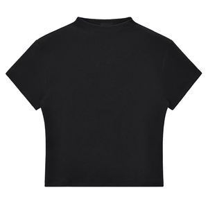 T-shirts courts pour femmes en polyester et élasthanne, personnalisables avec logo, style col montant, pour universités et collèges, vente en gros - Product Image 5