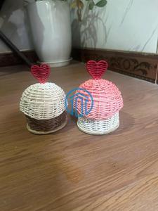 Custom Eid Mubarak Rattan Cupcake Basket Cute <b>Kids</b> Ramadan Ramadan Gergean Candy and Cupcake Basket Handwoven Rattan OEM ODM - Product Image 2