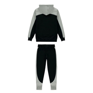 Ensemble 2 pièces pour homme : Sweat à capuche zippé personnalisé OEM avec patch brodé et pantalon de jogging vintage délavé en molleton bouclette - Product Image 2