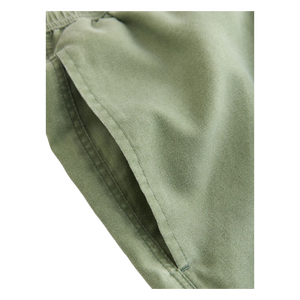 Men's Green Solid Beach Shorts Mid Waist Zipper Fly Breathable Digital Printing Embroidered Logo Left Leg Woven Polyester - Product Image 6