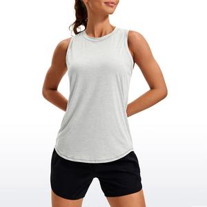 Débardeur décontracté d'été pour femme en coton côtelé doux et respirant, sans manches, pour la gym, le yoga et l'entraînement, personnalisable avec logo, vente en gros - Product Image 1