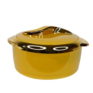 Luxury Handmade Round Shape Hotpot Metal & <b>Ceramic</b> Best Quality Casserole for Tabletop Kitchen Classic Food Warmer Design - Product Image 3