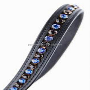 สายโซ่โลหะประดับพลอยเทียมทรงกลมขนาดใหญ่สีทอง,ส่วนตัว1แถวสายหนังแท้เปล่าคิ้วม้า - Product Image 3