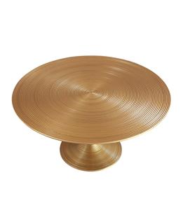 Table basse ronde en laiton avec design côtelé, style moderne du milieu du siècle, décoration de salon, meuble d'appoint intérieur - Product Image 2
