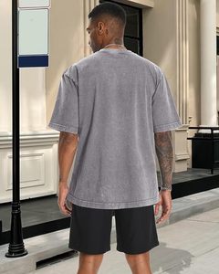 Oversized <b>Tshirts</b> for Men Short Sleeve Vintage Washed Basic Loose Tees 2026 - Product Image 4