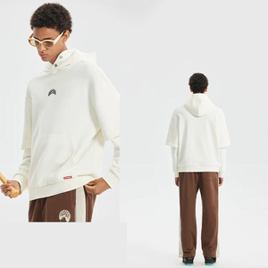 Ventes en gros de sweats à capuche pour hommes en strass personnalisés, design personnalisé, couleur unie, style vintage, écologiques, 100% coton - Product Image 3