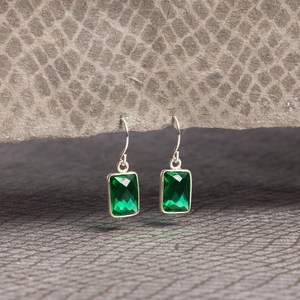Green Labradorite Jade Oval Cut Handmade Drop <b>Earrings</b> Sterling Silver Earwires Gemstone Jewelry Certified Trendy Wedding - Product Image 1