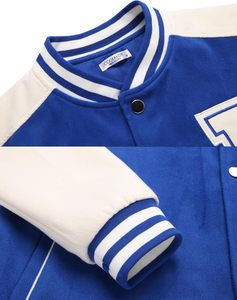 Veste universitaire personnalisée pour hommes et femmes, style Letterman brodé, corps en laine, manches en cuir, vêtement d'extérieur - Product Image 6