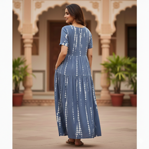 Vestido Maxi Holgado de Verano para Mujer, Talla Grande, Estampado Floral, Elegante, para la Playa, Vacaciones y Fiestas, Marca Unity Luxure - Product Image 2