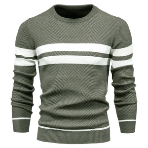 Suéter de Punto Cálido e Informal para Hombre, de Invierno, Fabricado por OEM, Suave, 100% Algodón, Cuello Redondo, Color Jaspeado, Antiarrugas - Product Image 3