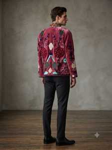 Veste Suzani rose foncé brodée à la main pour femme, style vintage indien, broderie Suzani, manteau ethnique tribal bohème - Product Image 3