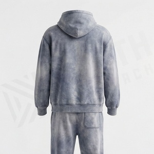 Conjunto Deportivo Informal con Capucha para Hombre, Lavado Ácido, Transpirable, Cómodo, de Algodón Premium y Felpa - Product Image 2