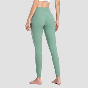 Leggings décontractés pour femmes, taille mi-haute, en Spandex et Polyester, pour le yoga et l'entraînement, vêtements de sport sans couture, prix de gros personnalisable - Product Image 4